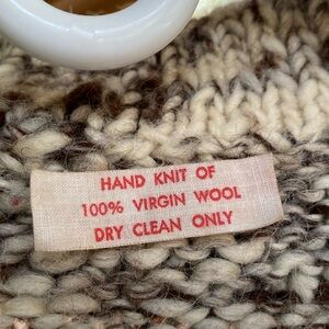 Hand knitted 100% virgin wool wrap sweater